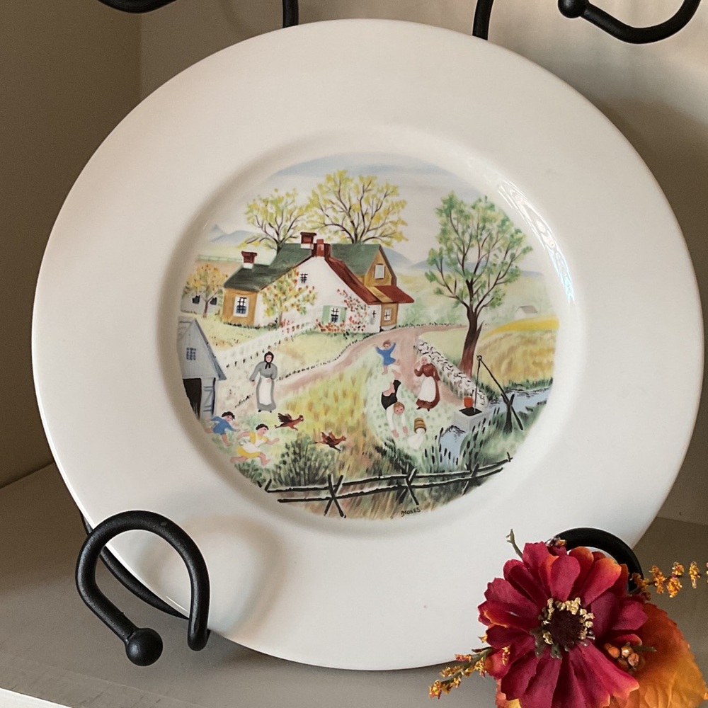 Grandma Moses jack and Jill limited edition fine china Plate milbern vintage